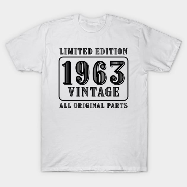 All original parts vintage 1963 limited edition birthday T-Shirt by colorsplash